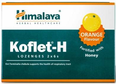 Koflet-H Smak Pomarańczowy Pastylki 12 sztuk - Himalaya