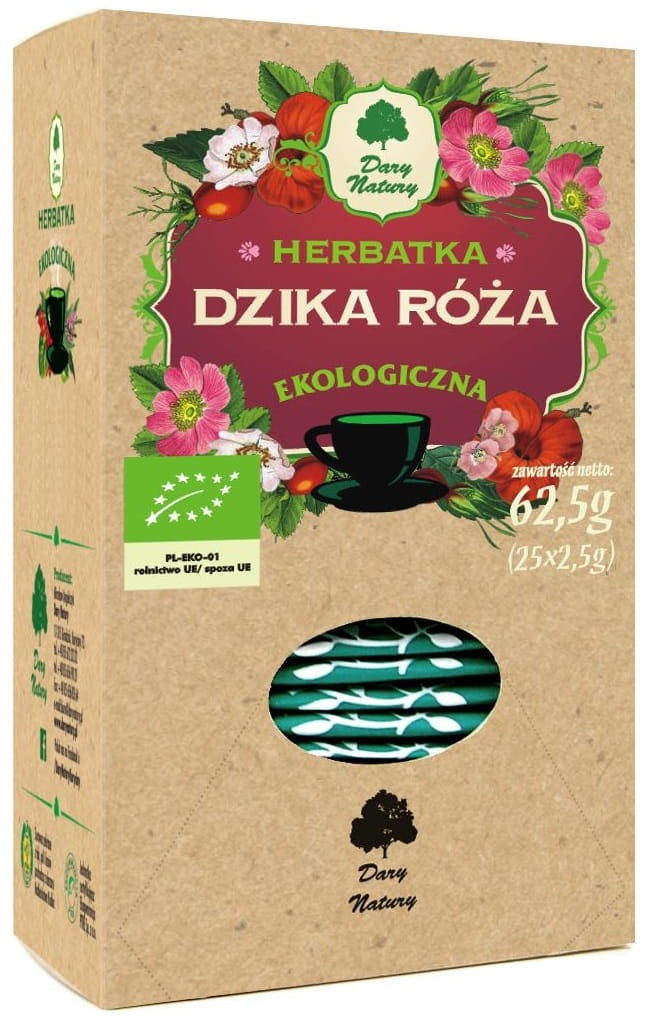 Herbatka Dzika Róża BIO 62g - Dary Natury