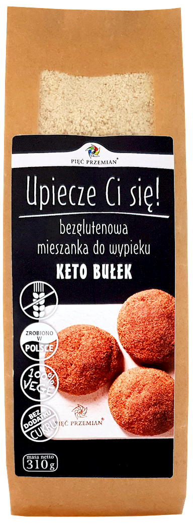 Mieszanka do Wypieku Bułek Ketogenicznych bezglutenowych 310g - Pięć Przemian