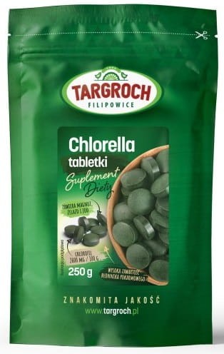 Chlorella Tabletki 250mg Suplement Diety 250g - Targroch