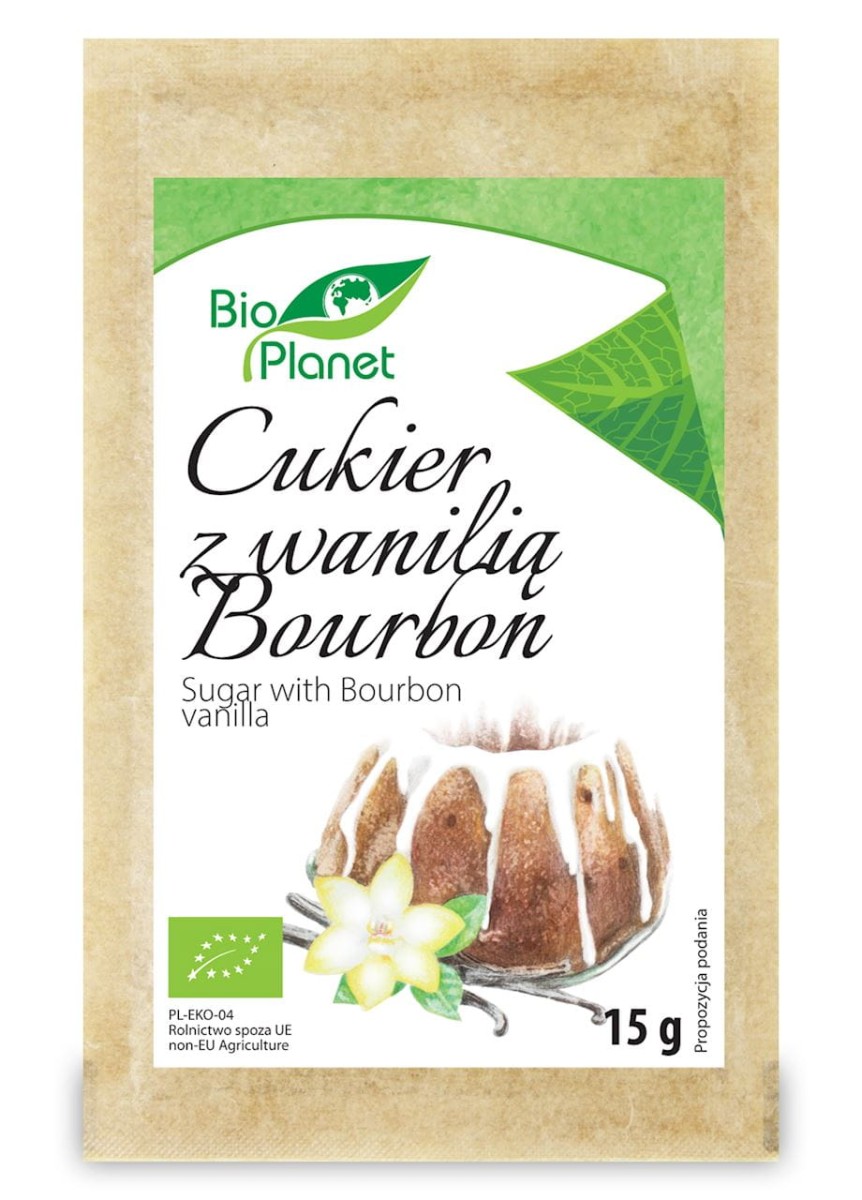 Cukier z Wanilią Bourbon BIO 15g - Bio Planet