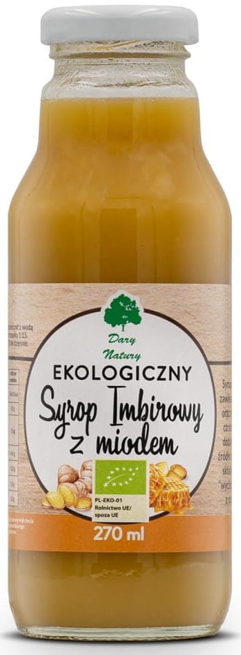 Syrop Imbirowy z Miodem BIO 270ml - Dary Natury