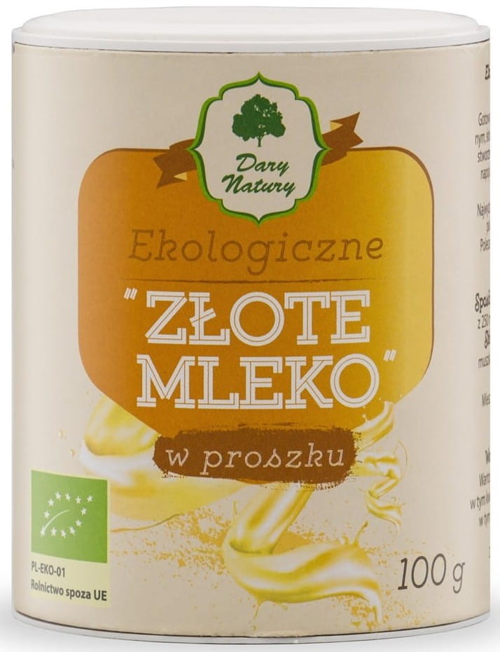 Przyprawa Ekologiczne Złote Mleko w Proszku BIO 100g - Dary Natury