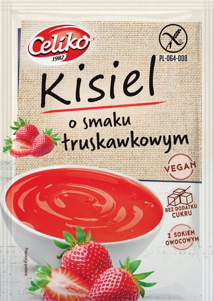 Kisiel Truskawkowy bezglutenowy 40g - Celiko