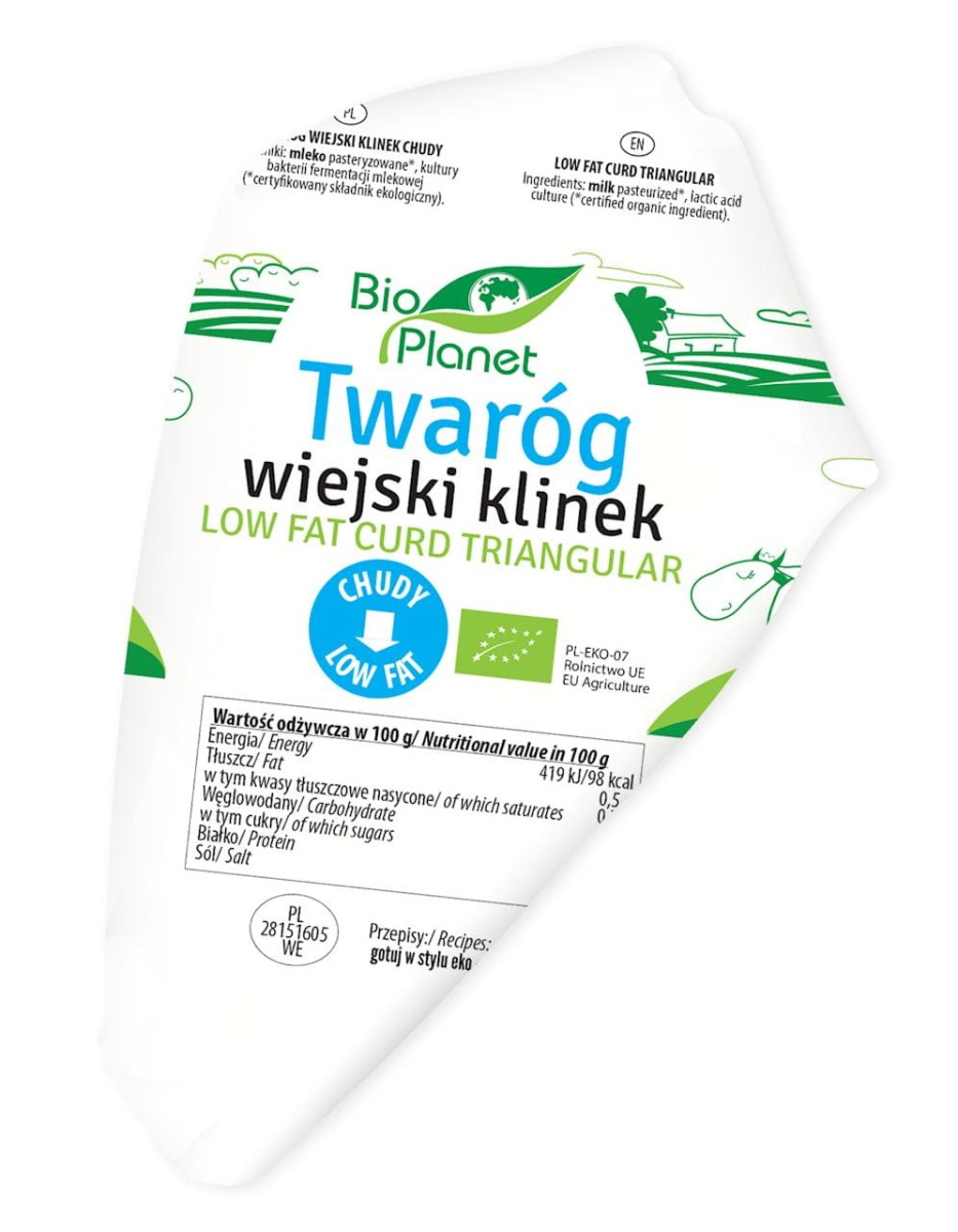 Twaróg Wiejski Klinek Chudy BIO 300g - Bio Planet