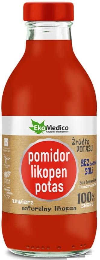 Sok Pomidor Likopen Potas Suplement Diety 300ml - EkaMedica