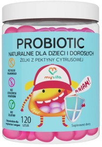 Żelki Probiotic z Pektyny Cytrusowej 120 sztuk - MyVita