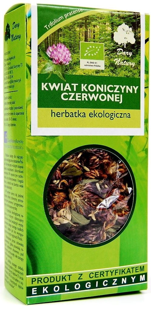 Herbatka Koniczyna Czerwona Kwiat BIO 25g - Dary Natury