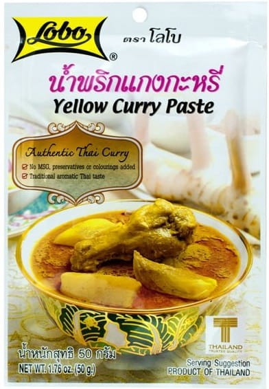 Pasta Żółte Curry Yellow Curry 50g - Lobo