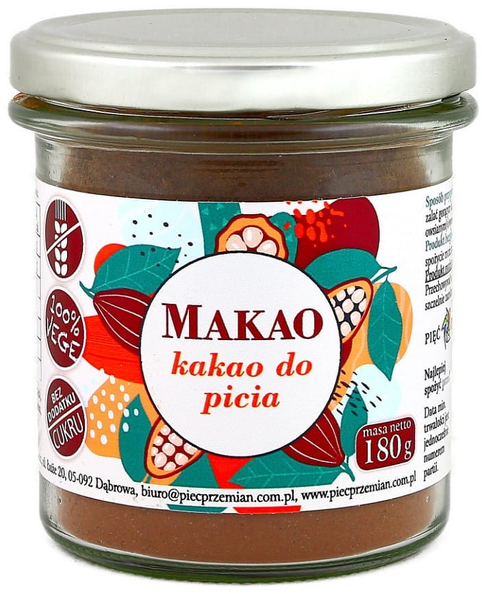 Kakao do Picia Makao bezglutenowe 180g - Pięć Przemian
