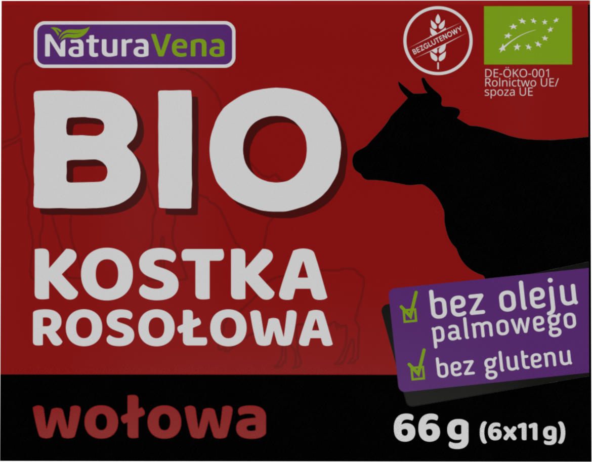 Kostka Rosołowa Wołowa BIO 66g - NaturAvena
