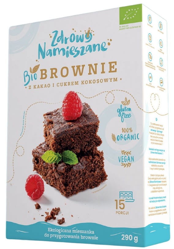 Brownie z Kakao i Cukrem Kokosowym BIO 290g - Zdrowo Namieszane
