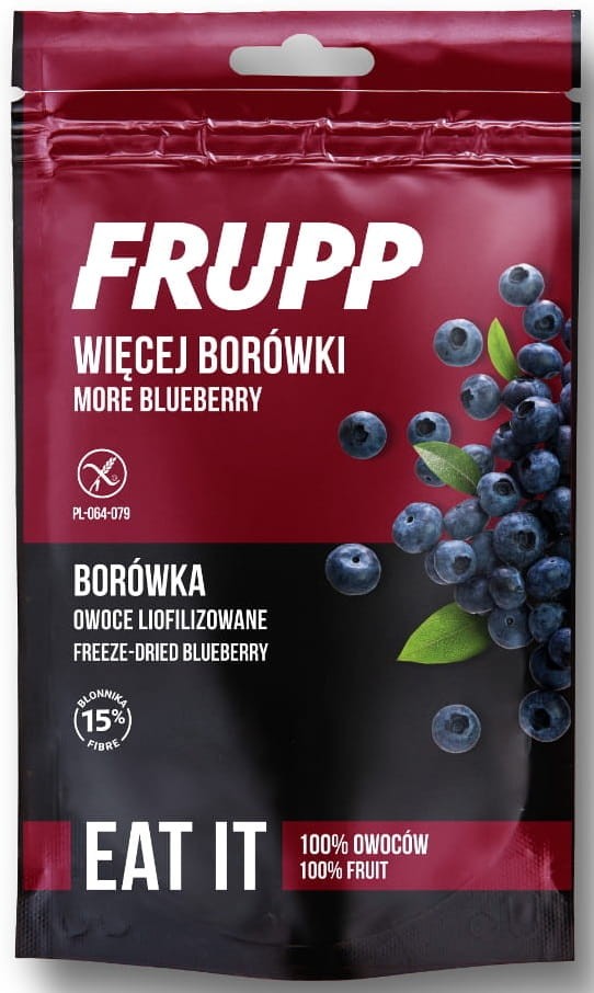 Liofilizowana Borówka FRUPP bezglutenowa 15g - Celiko
