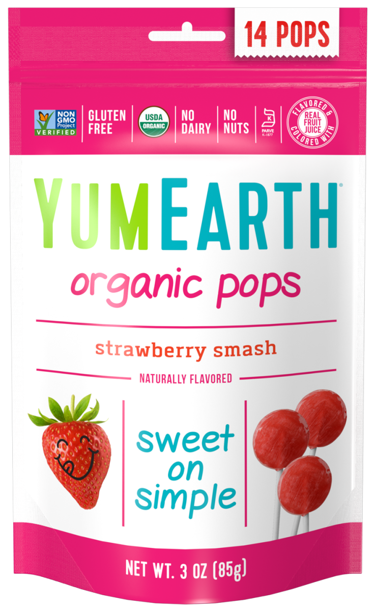 Lizaki Owocowe Smak Truskawka z Witaminą C BIO 85g - Yum Earth