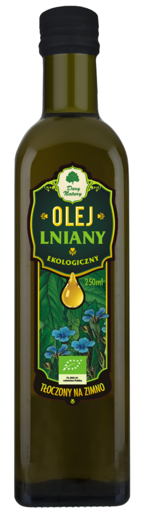 Olej Lniany Virgin BIO 250ml - Dary Natury
