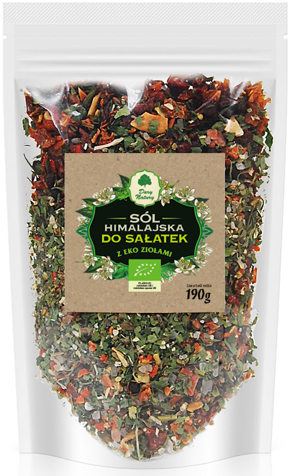 Sól Himalajska do Sałatek z Ziołami BIO 180g - Dary Natury