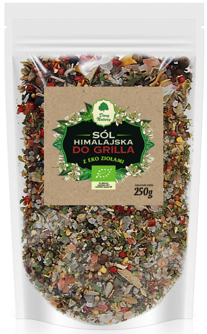 Sól Himalajska do Grilla z Ziołami BIO 250g - Dary Natury