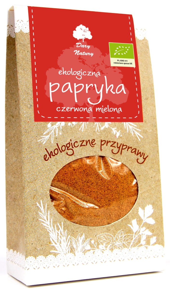 Papryka Czerwona Słodka Mielona BIO 50g - Dary Natury