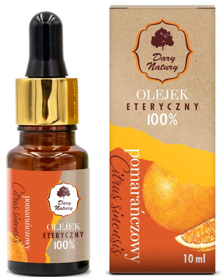 Olejek Eteryczny Pomarańczowy 100% 10ml - Dary Natury