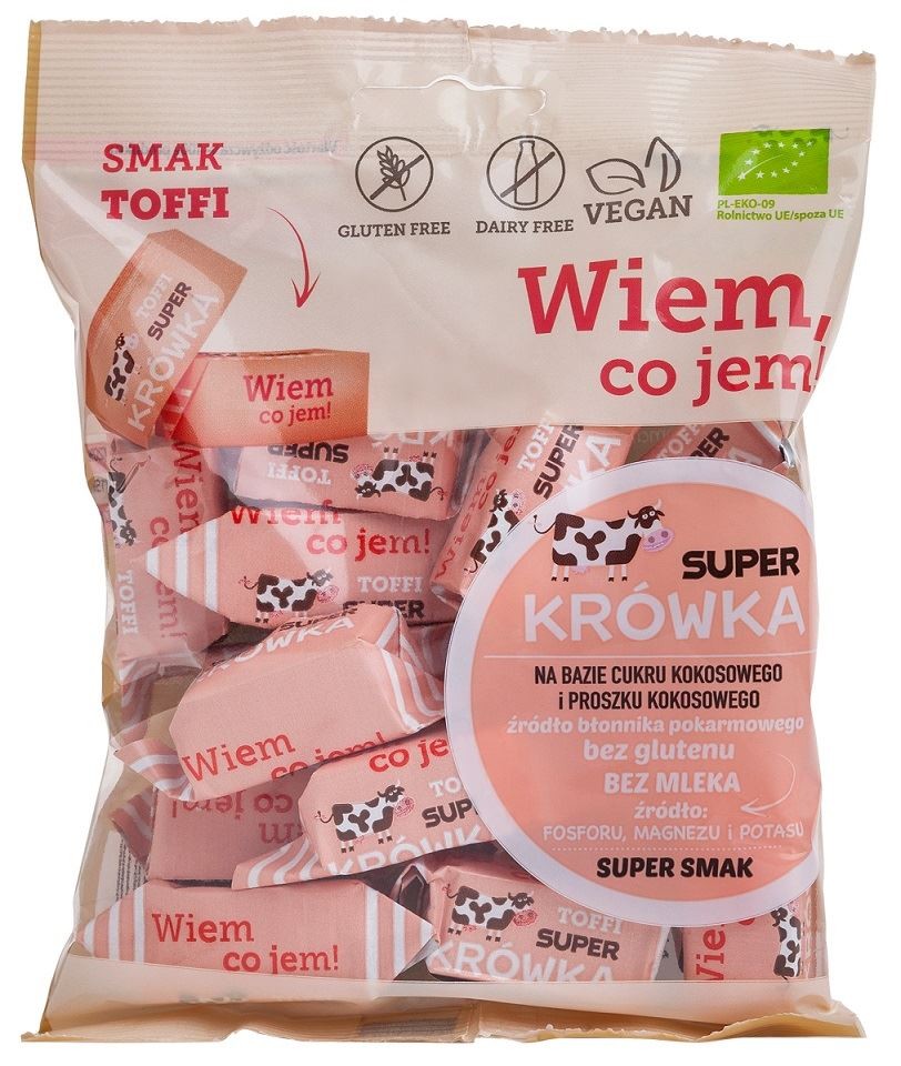 Krówki Toffi bezmleczne bezglutenowe BIO 150g - Super Krówka