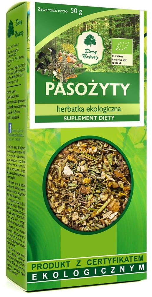 Herbatka na Pasożyty BIO 50g - Dary Natury