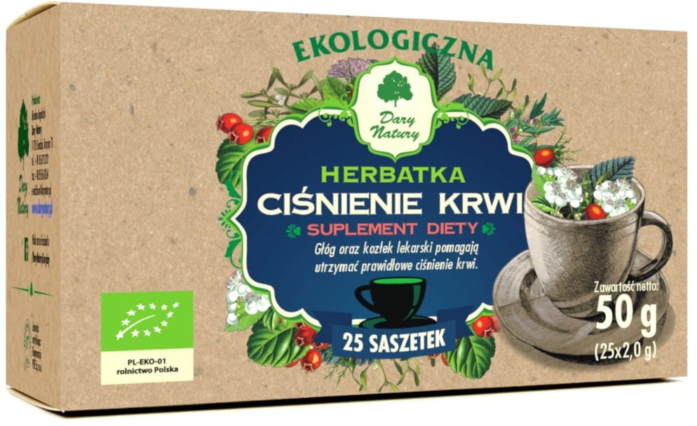 Herbatka Ciśnienie Krwi BIO 50g - Dary Natury