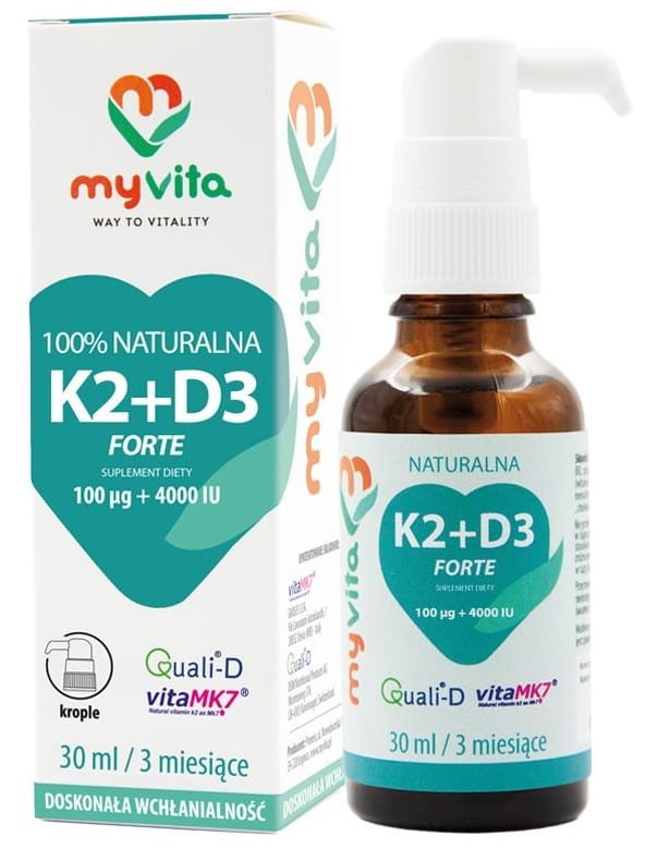 Witamina K2+D3 Krople 4000IU 30ml - MyVita