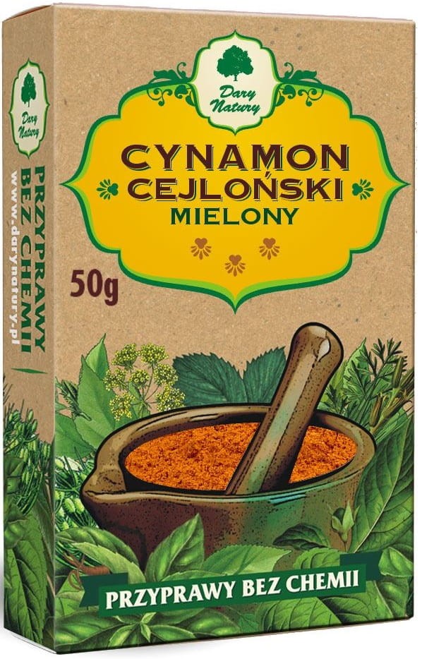 Cynamon Cejloński Mielony 50g - Dary Natury