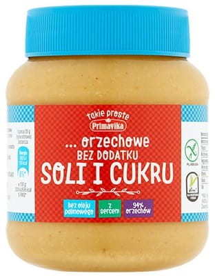 Krem Orzechowy bez dodatku cukru i soli bezglutenowy 350g - Primavika