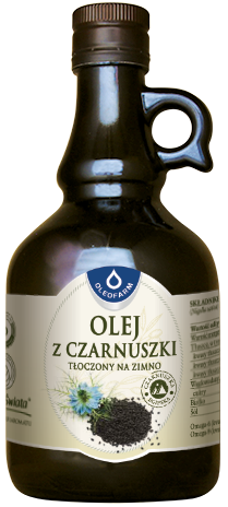Olej z Czarnuszki Tłoczony na Zimno 500ml - Oleofarm