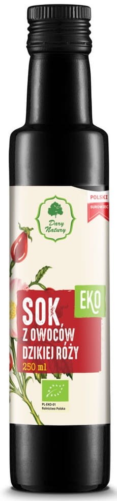 Sok z Owoców Dzikiej Róży BIO 250ml - Dary Natury