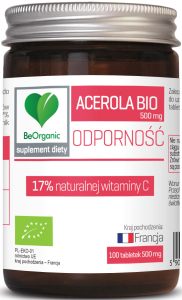 Acerola Odporność 17% Naturalnej Witaminy C BIO 100 Tabletek - BeOrganic
