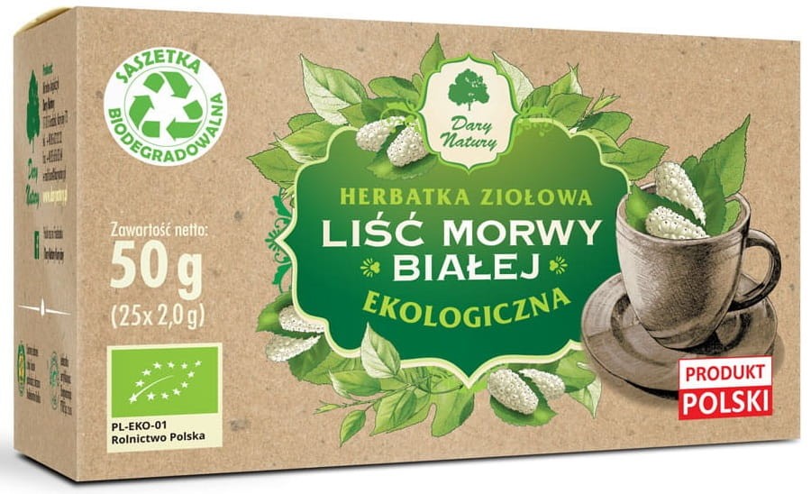 Herbatka Liść Morwy Białej BIO 50g - Dary Natury
