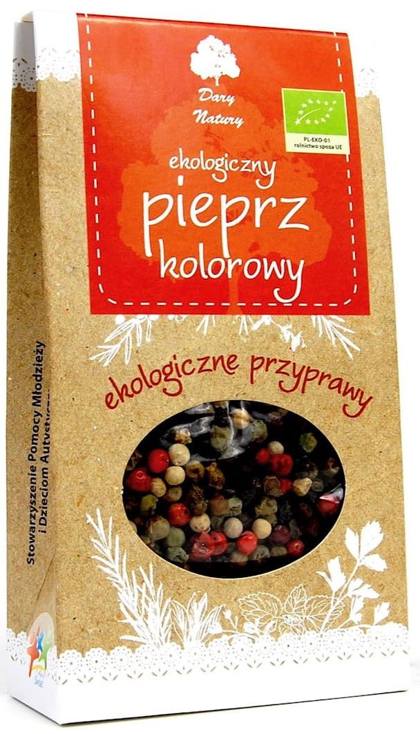 Pieprz Kolorowy Ziarno BIO 30g - Dary Natury