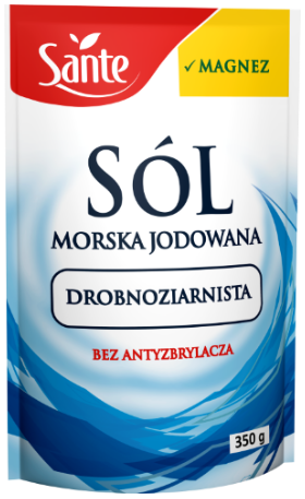 Sól Morska Jodowana Drobnoziarnista 350g - Sante