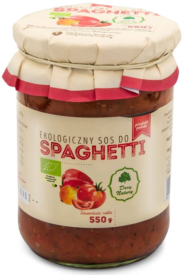 Sos do Spaghetti BIO 550g - Dary Natury