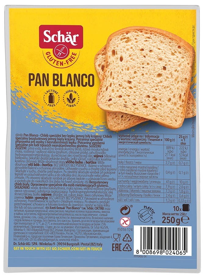 Chleb Biały Pan Blanco bezglutenowy 250g - Schär