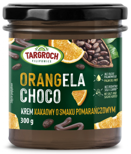 Krem Kakaowy o Smaku Pomarańczowym Orangela Choco 300g - Targroch