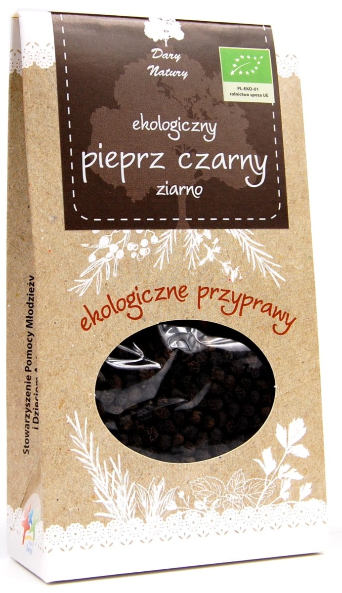 Pieprz Czarny Ziarno BIO 50g - Dary Natury