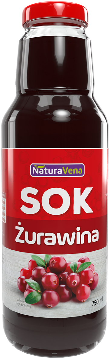 Sok z Żurawiny 100% 750ml - NaturAvena