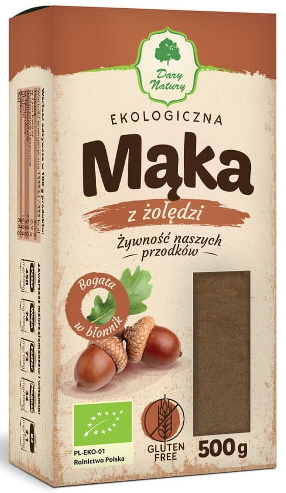 Mąka z Żołędzi BIO 500g - Dary Natury