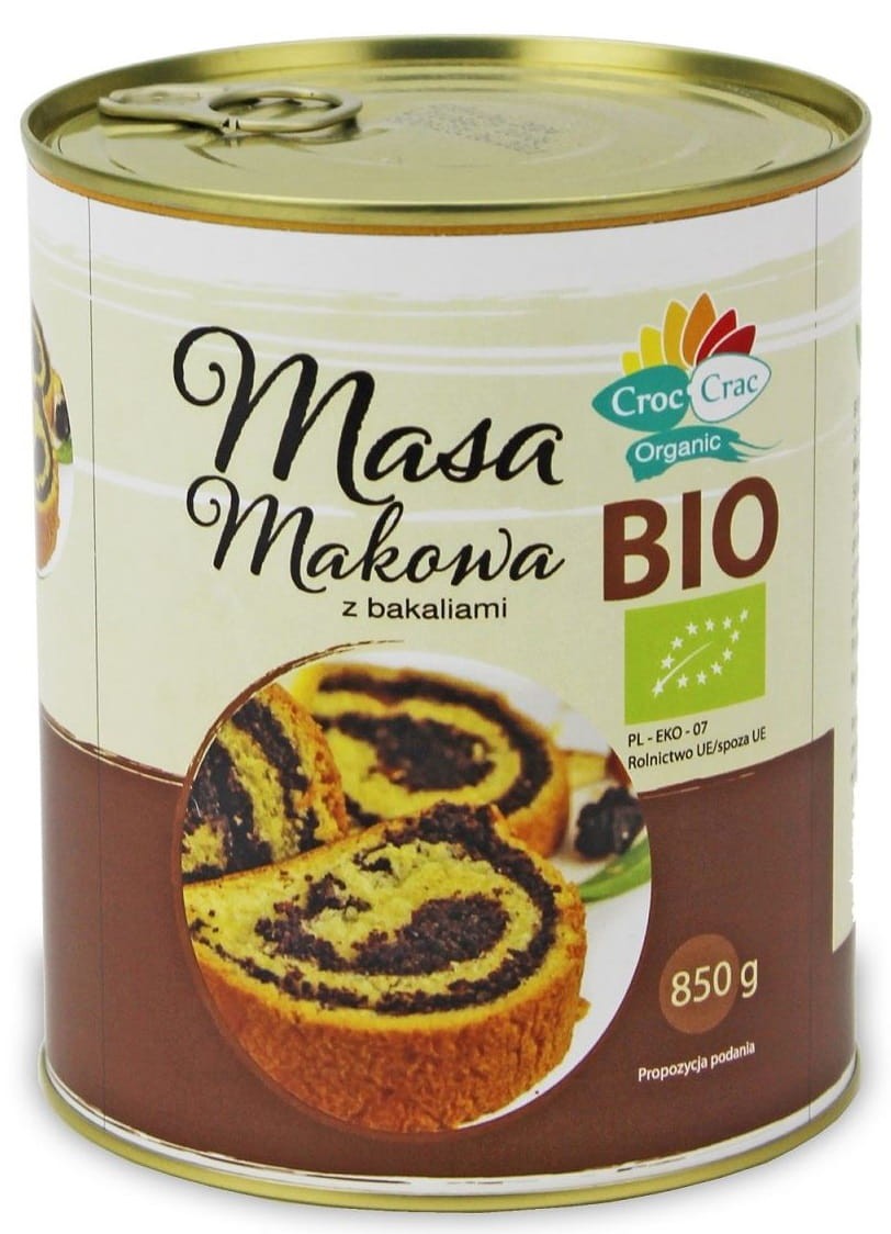 Masa Makowa z Bakaliami Croc-Crac BIO 850g - Bioveri
