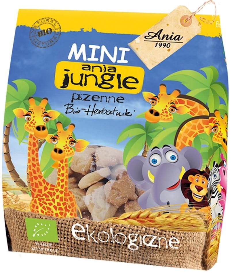Ciasteczka Pszenne Mini Jungle BIO 100g - Ania