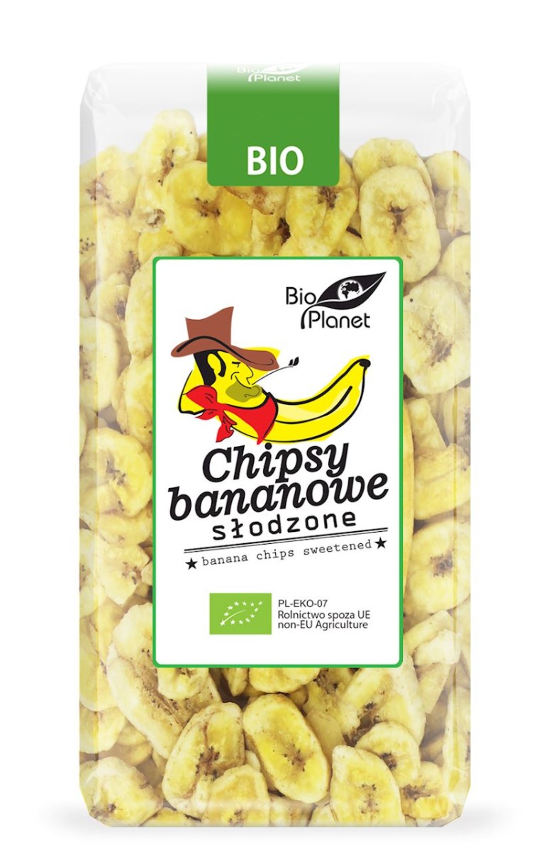 Chipsy Bananowe Słodzone BIO 350g - Bio Planet