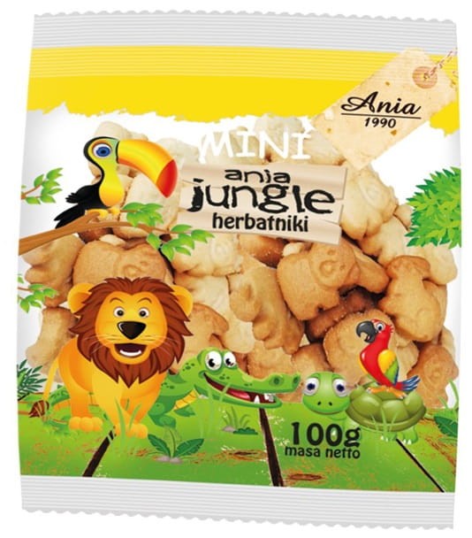 Herbatniki Mini Jungle 100g - Ania