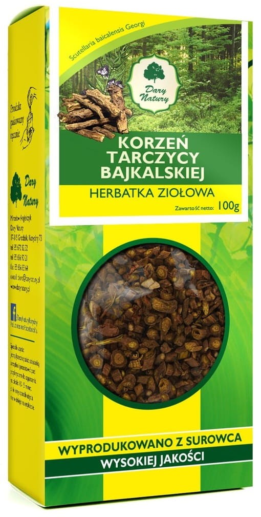 Herbatka Ziołowa Tarczyca Bajkalska Korzeń 100g - Dary Natury