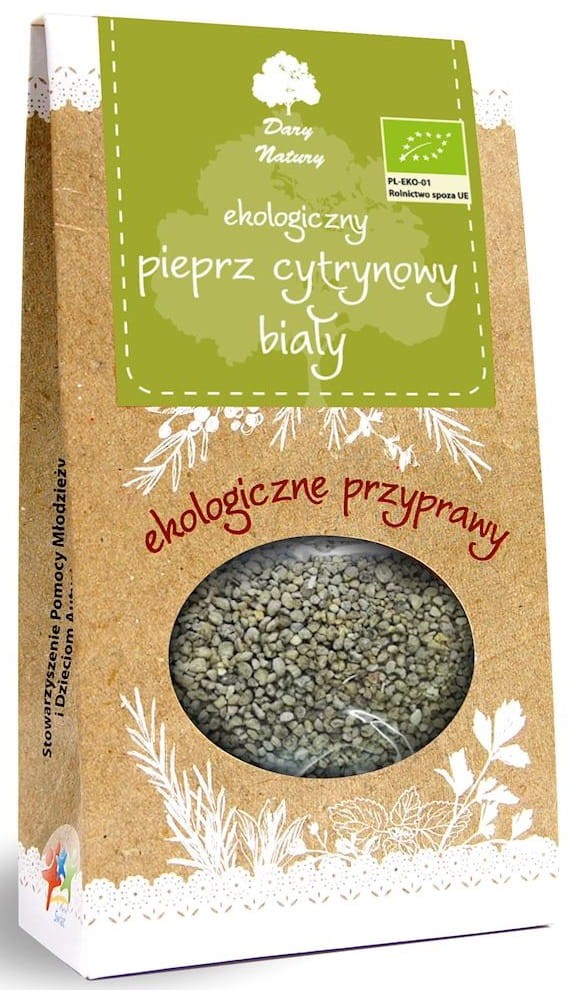Pieprz Cytrynowy Biały BIO 50g - Dary Natury