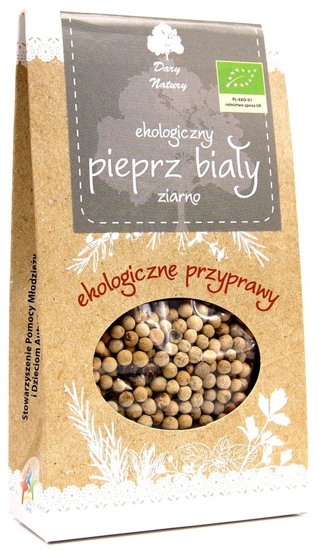 Pieprz Biały Ziarno BIO 30g - Dary Natury