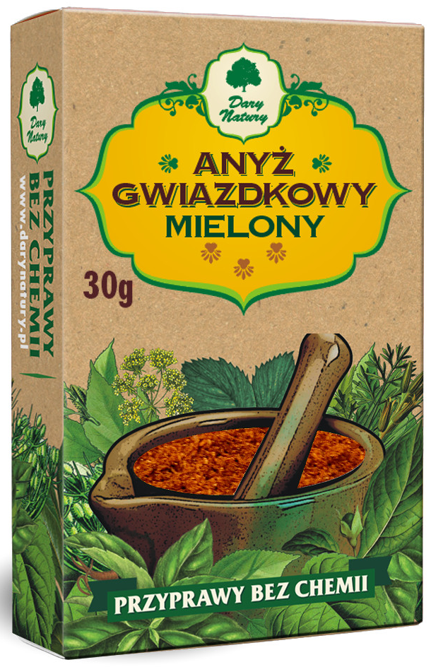 Anyż Gwiazdkowy Mielony 30g - Dary Natury