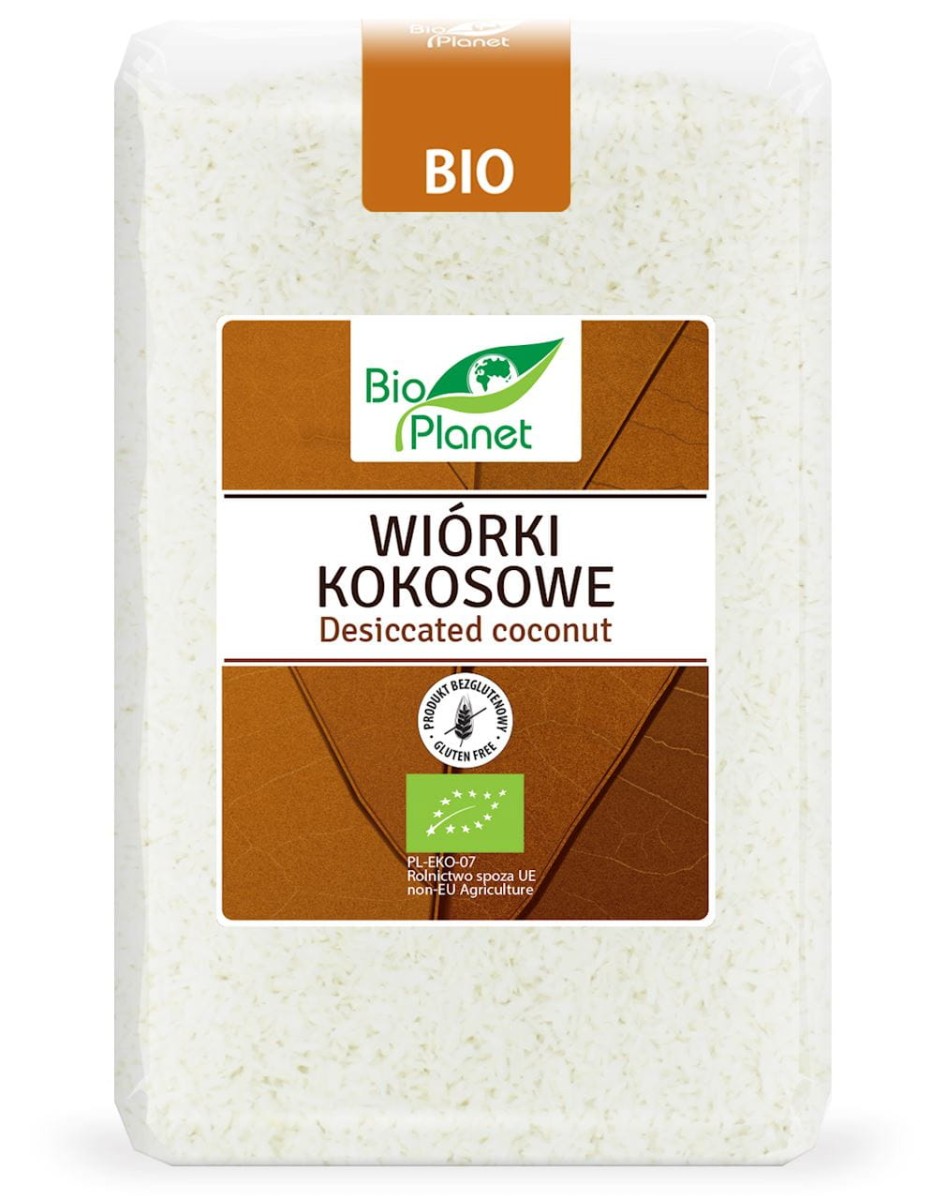 Wiórki Kokosowe bezglutenowe BIO 1kg - Bio Planet